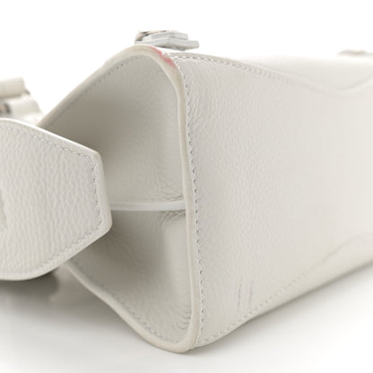 Balenciaga Grained Calfskin Neo Classic Silver Hardware Mini City White 9 of 15