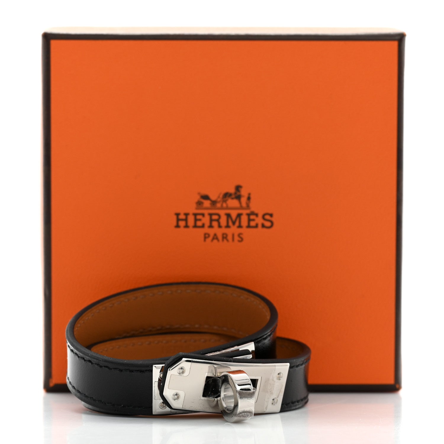 Hermes Box Kelly Double Tour Bracelet T1 Black 7 of 7