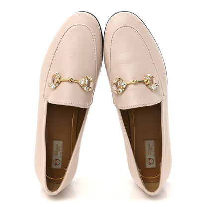 Gucci Malaga Kid Crystal Horsebit Womens Jordaan Loafers 36 Pink Hibiscus 2 of 12