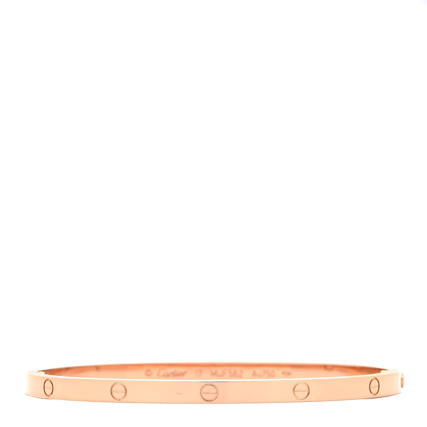 18K Pink Gold Small LOVE Bracelet 17