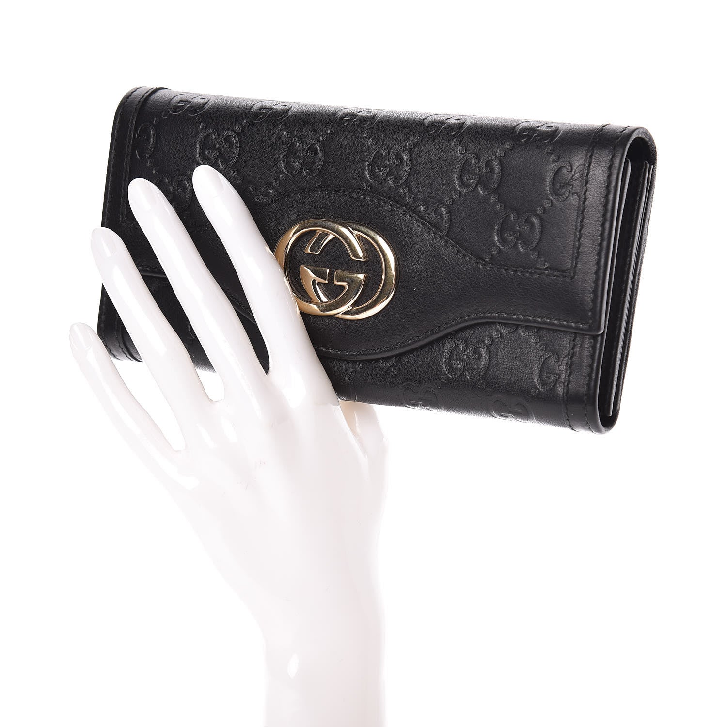 Gucci Guccissima Sukey Continental Wallet Continental Wallet Black 2 of 6