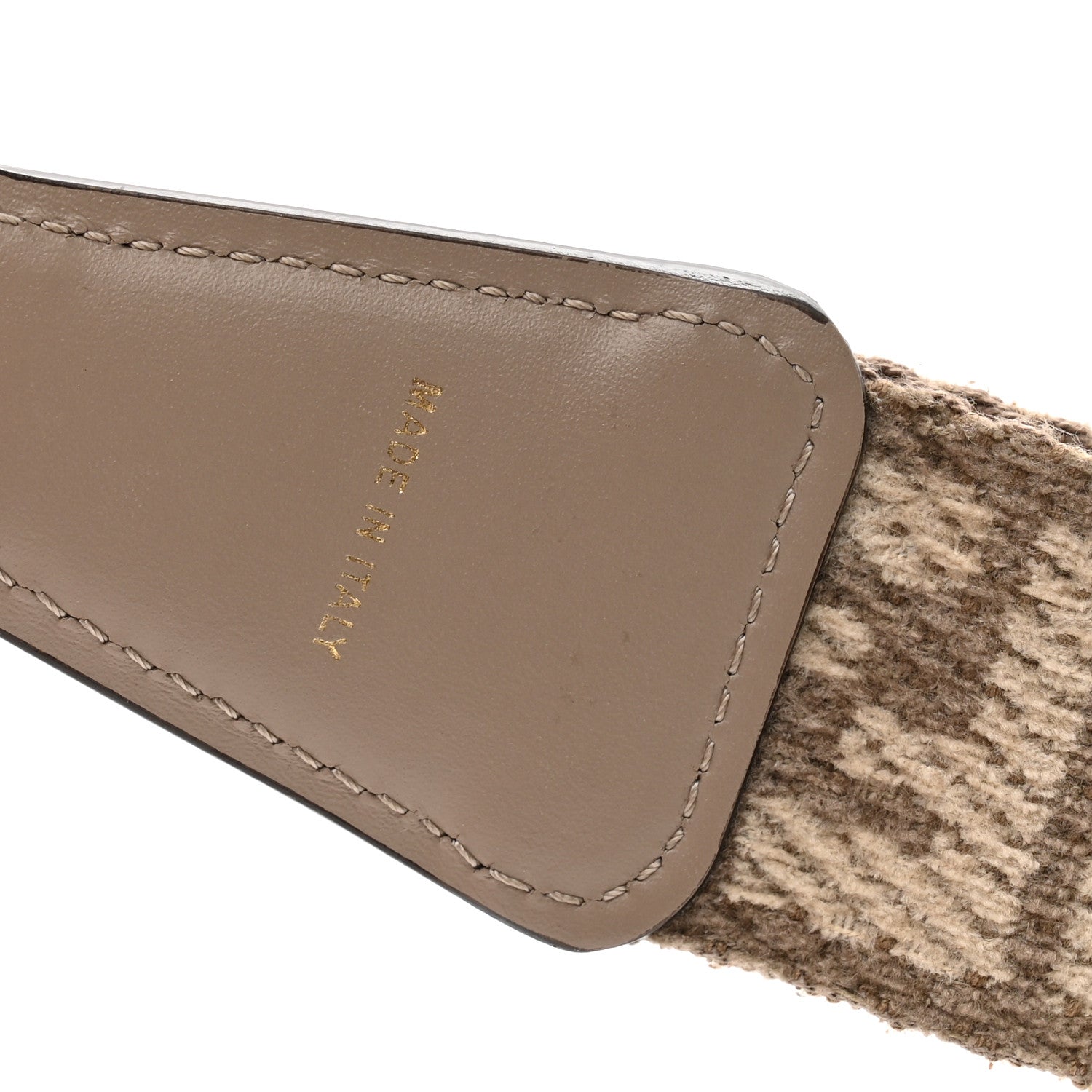 Fendi Chenille Vitello King FF Adjustable Strap You  Tortora Nuvola 5 of 5