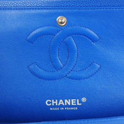 Chanel Caviar Quilted Medium Double Flap Blue 6 of 8