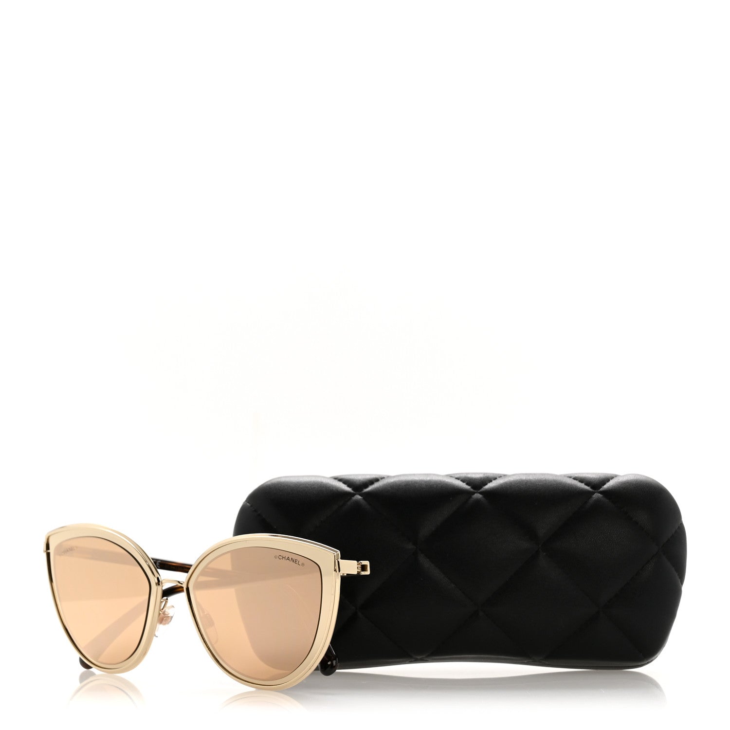 Chanel Metal Cat Eye Sunglasses 4222 Gold 8 of 8