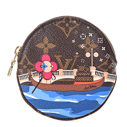 Louis Vuitton Monogram 2019 Christmas Animation Round Coin Purse Blue 1 of 8
