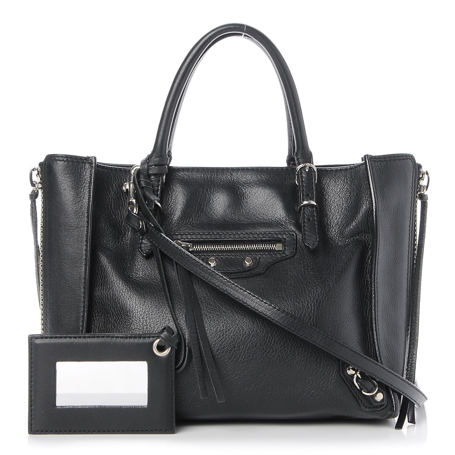 Balenciaga Calfskin Papier Mini A4 Tote Black 1 of 8