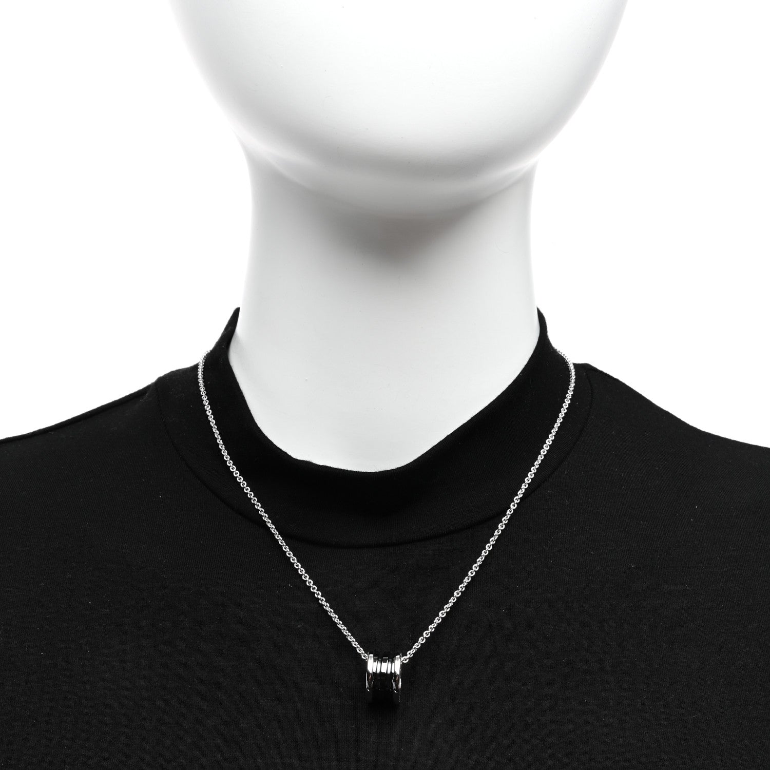 Bulgari Sterling Silver Ceramic Save The Children Pendant Necklace 2 of 6