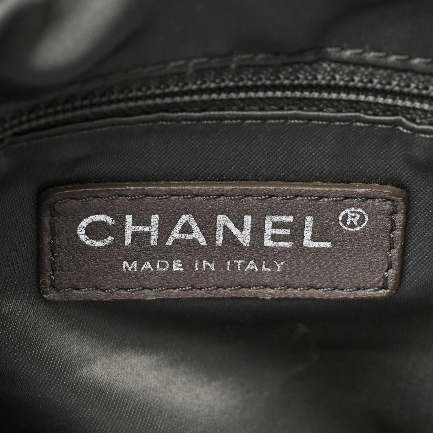 Chanel Calfskin Modern Chain Rhodoid East West Tote Black 6 of 17