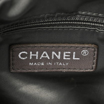 Chanel Calfskin Modern Chain Rhodoid East West Tote Black 6 of 17