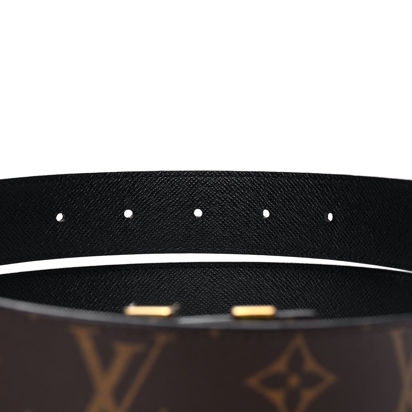 Calfskin Monogram 30mm LV Initiales Reversible Belt 85 34 Black