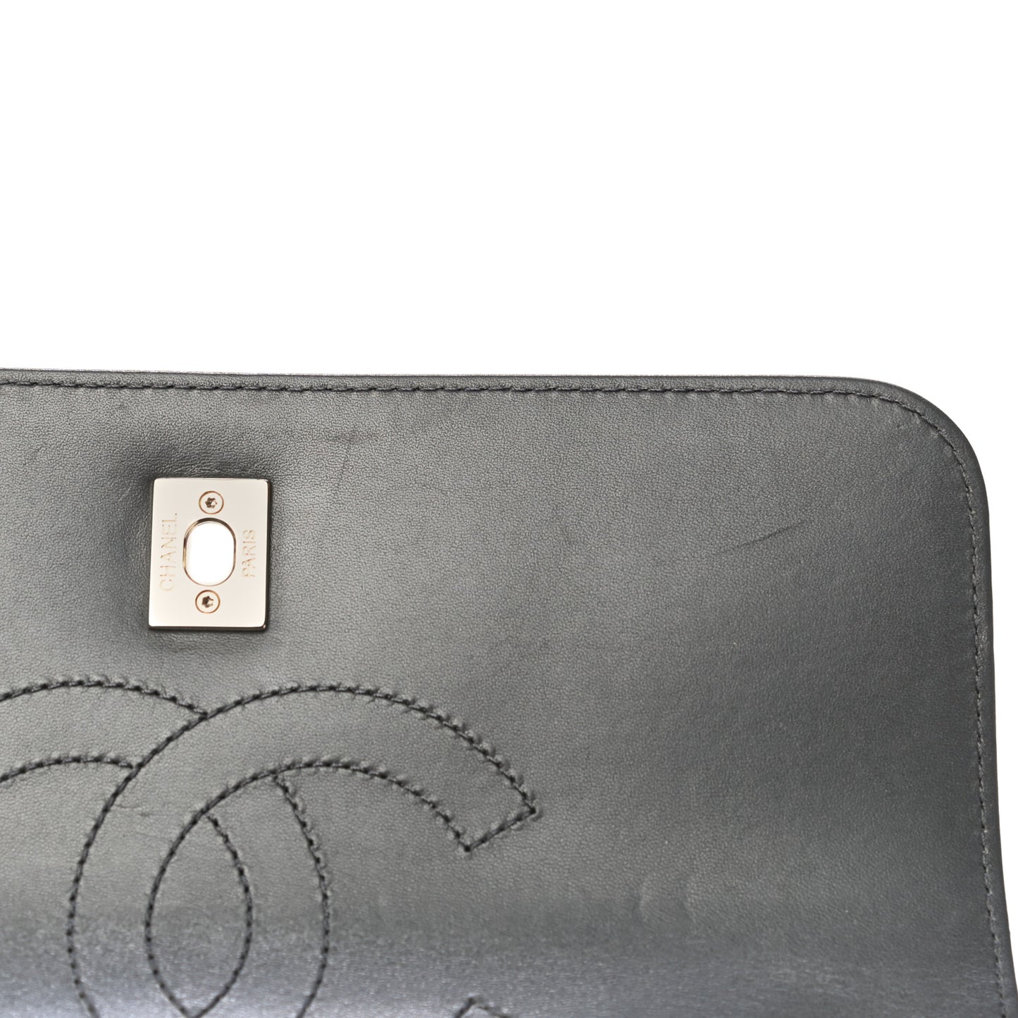 Lambskin Quilted Small Trendy CC Dual Handle Flap Bag Dark Grey