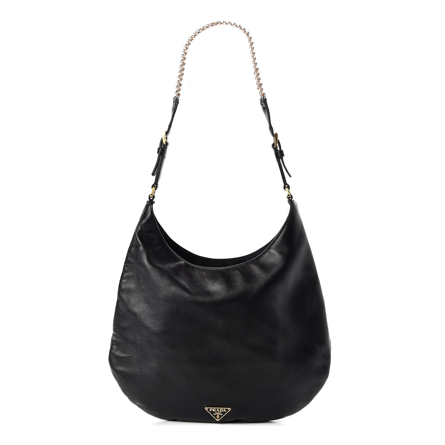 Prada Nappa Chain Hobo Black 1 of 12