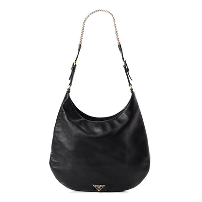 Prada Nappa Chain Hobo Black 1 of 12