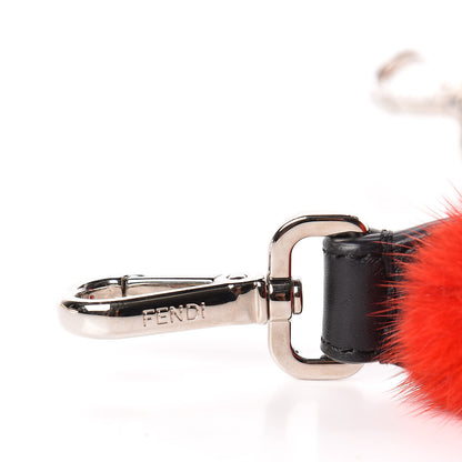 Fendi Mink Fur Pom Pom Mini Strap You Black Multicolor 5 of 5