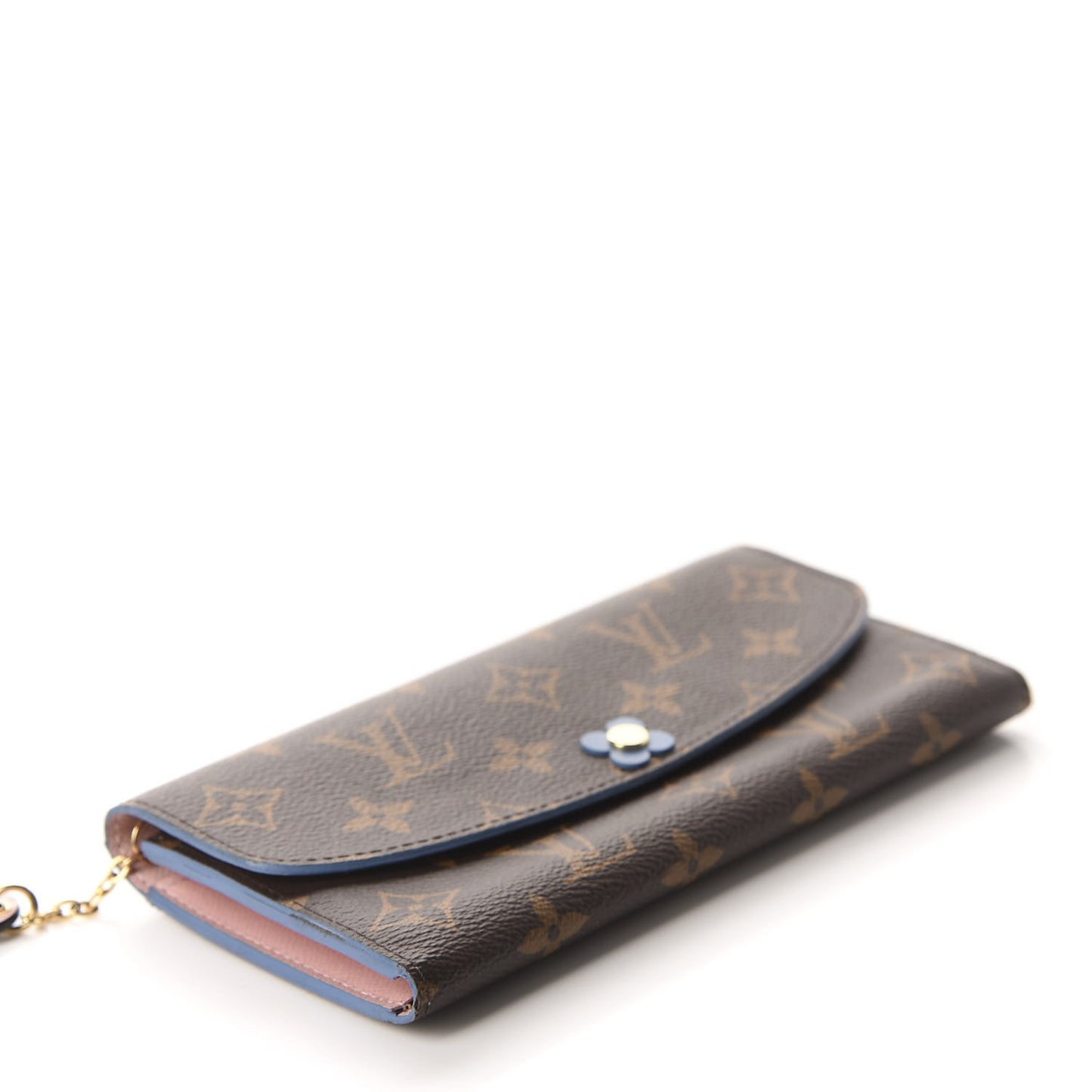 Monogram Bloom Flower Emilie Wallet Blue Jean