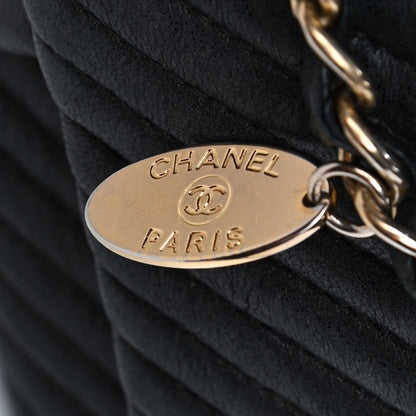 Chanel Calfskin Surpique Chevron Small Flap Black 10 of 10