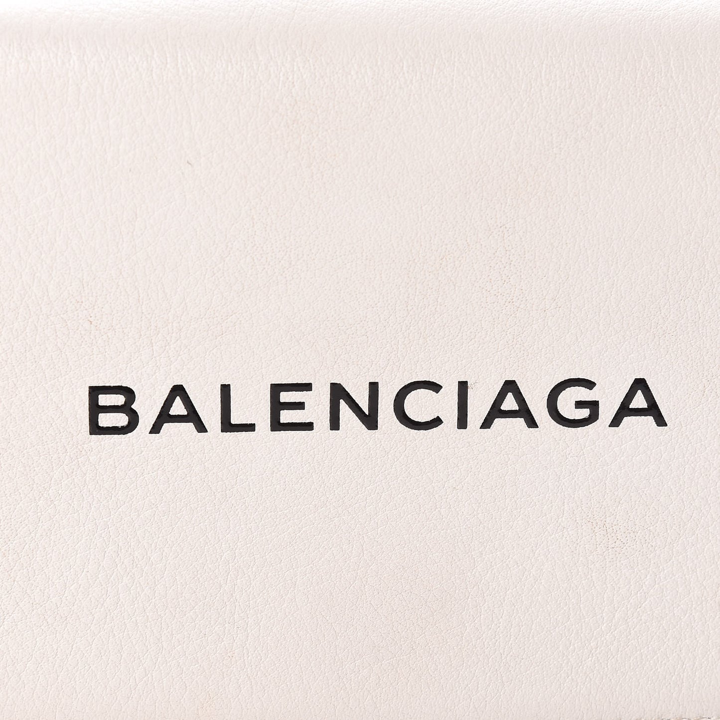 Pebbled Calfskin Everyday Chain Wallet White