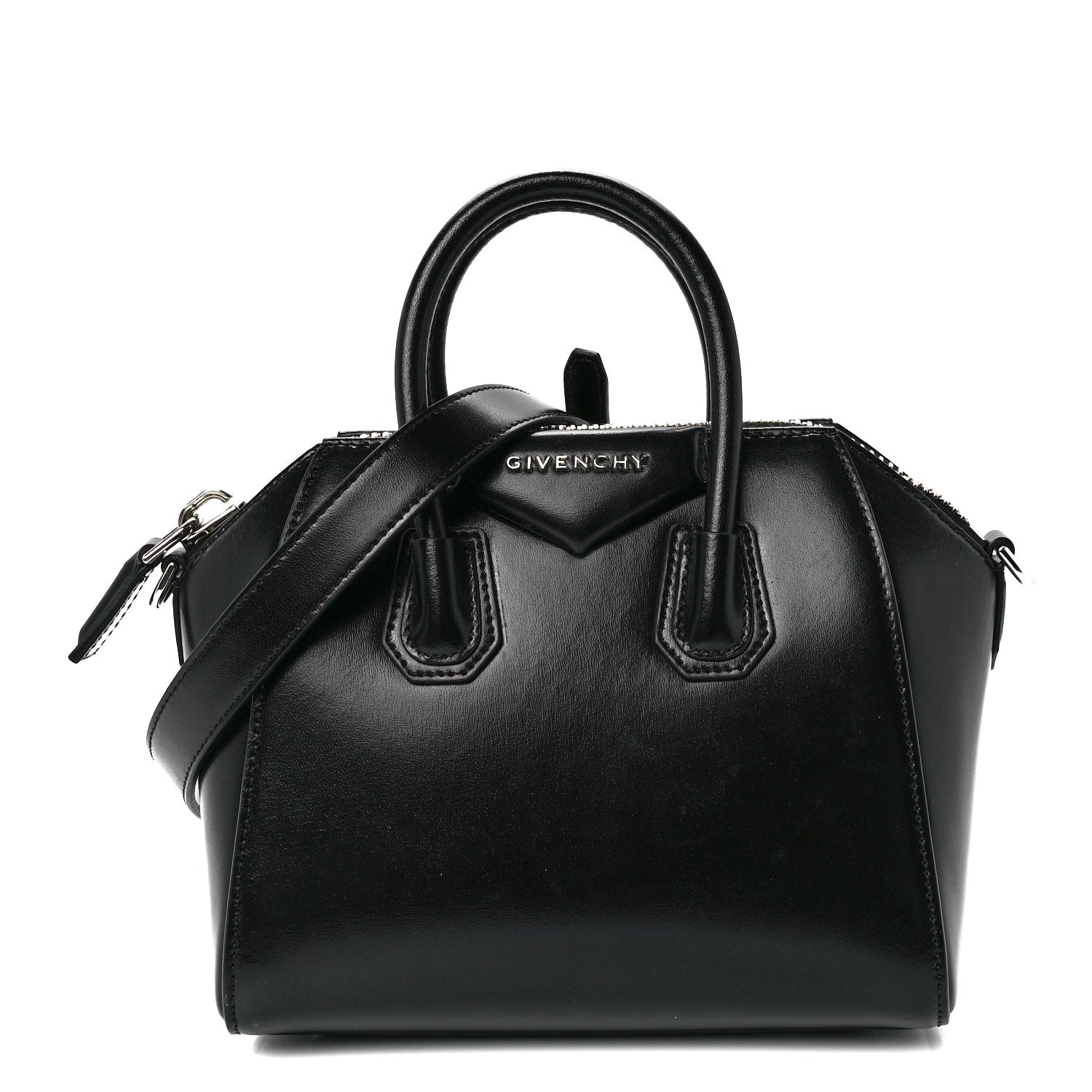 Givenchy Shiny Lord Calfskin Mini Antigona Black 1 of 12