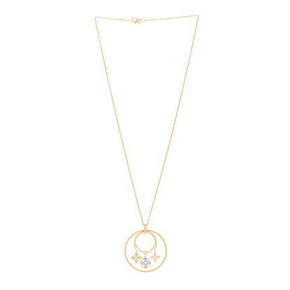 Louis Vuitton 18K Pink White Yellow Gold Diamond Idylle Blossom Circle Drop Pendant Necklace 2 of 5