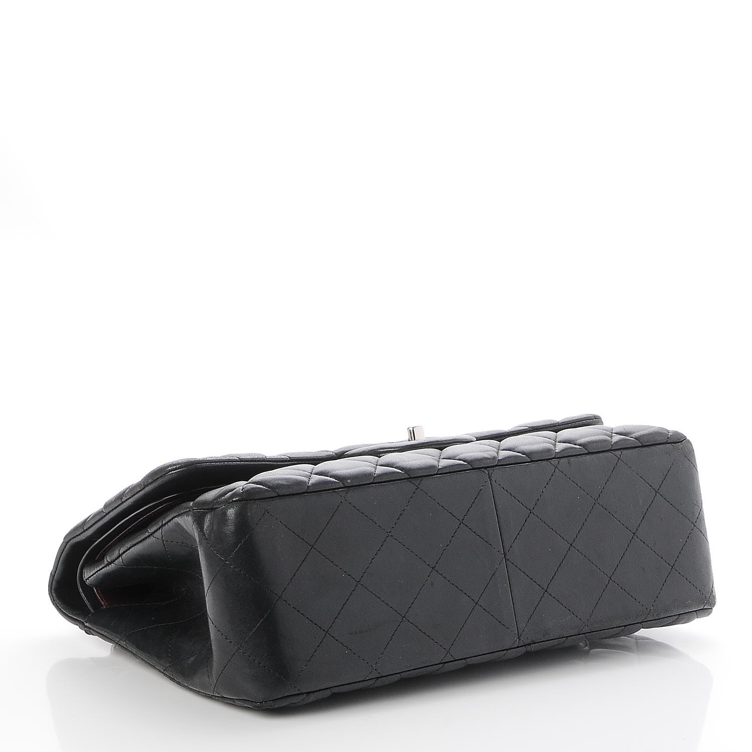 Chanel Lambskin Quilted Jumbo Double Flap Black 5 of 8