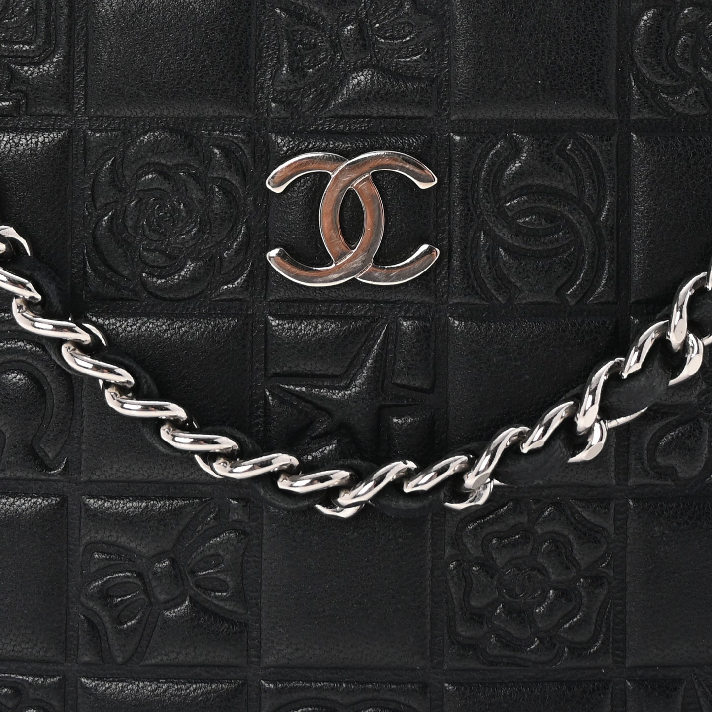 Lambskin Precious Symbols Pochette Black