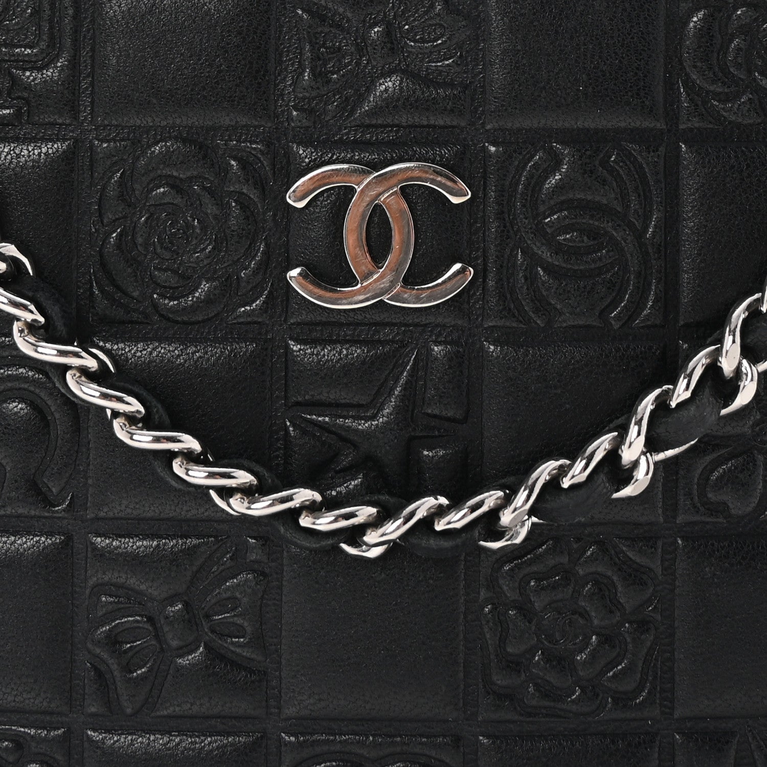 Chanel Lambskin Precious Symbols Pochette Black 6 of 8