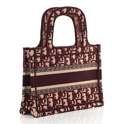 Christian Dior Oblique Mini Book Tote Burgundy Multicolor 3 of 16