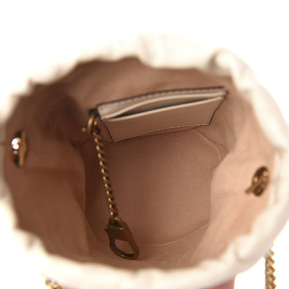 Gucci Calfskin Matelasse Mini GG Marmont 2.0 Bucket Bag White 5 of 10