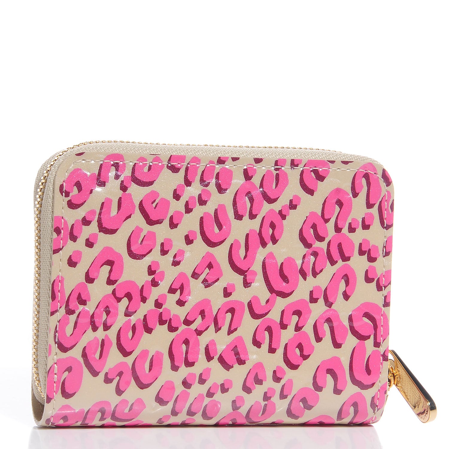 Louis Vuitton Vernis Leopard Zippy Coin Purse Blanc Corail 3 of 8