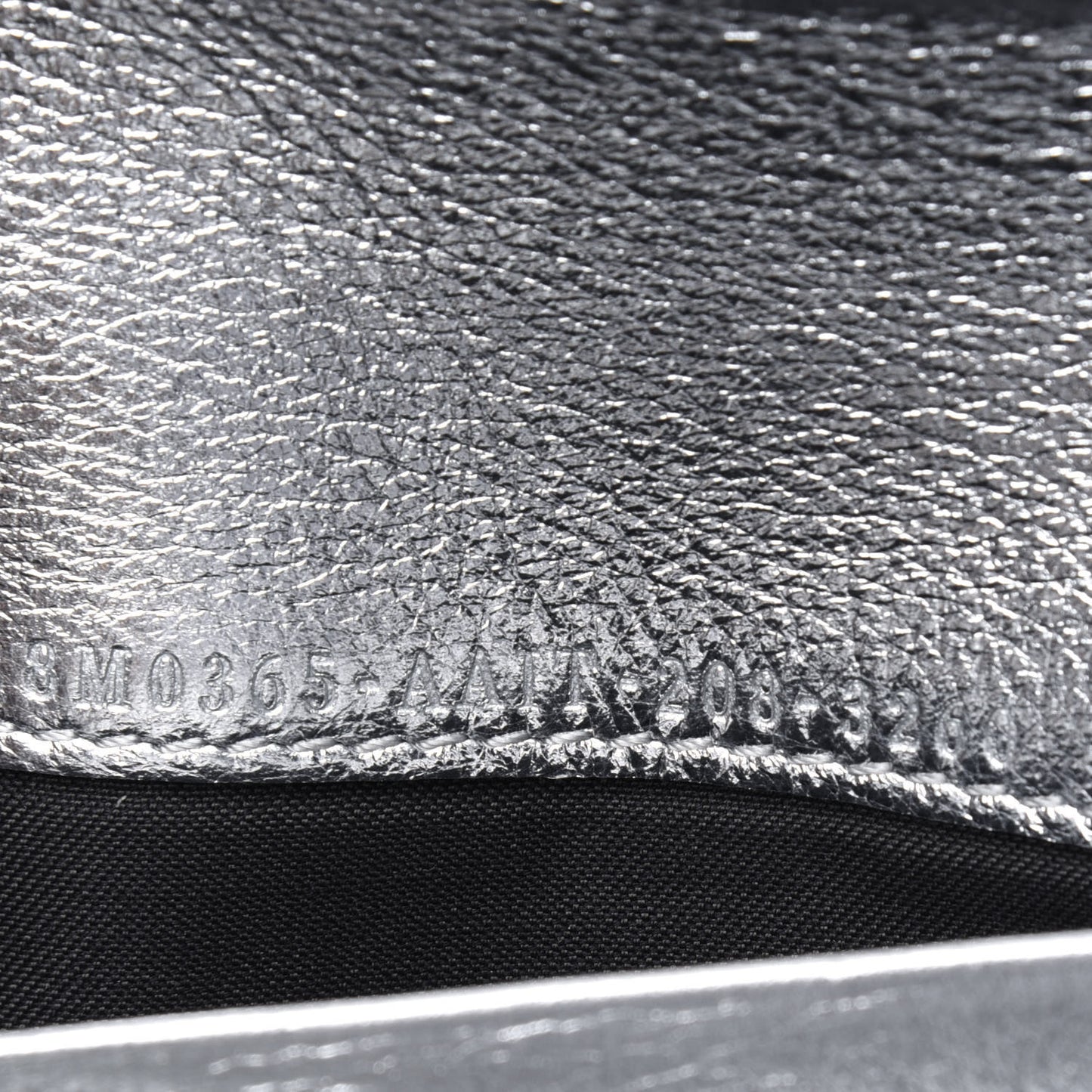 Vitello Soft Catalan Mirror F is Fendi Bi-Color FF 1974 Embossed Continental Envelope Wallet On Chain Maya Black Argento