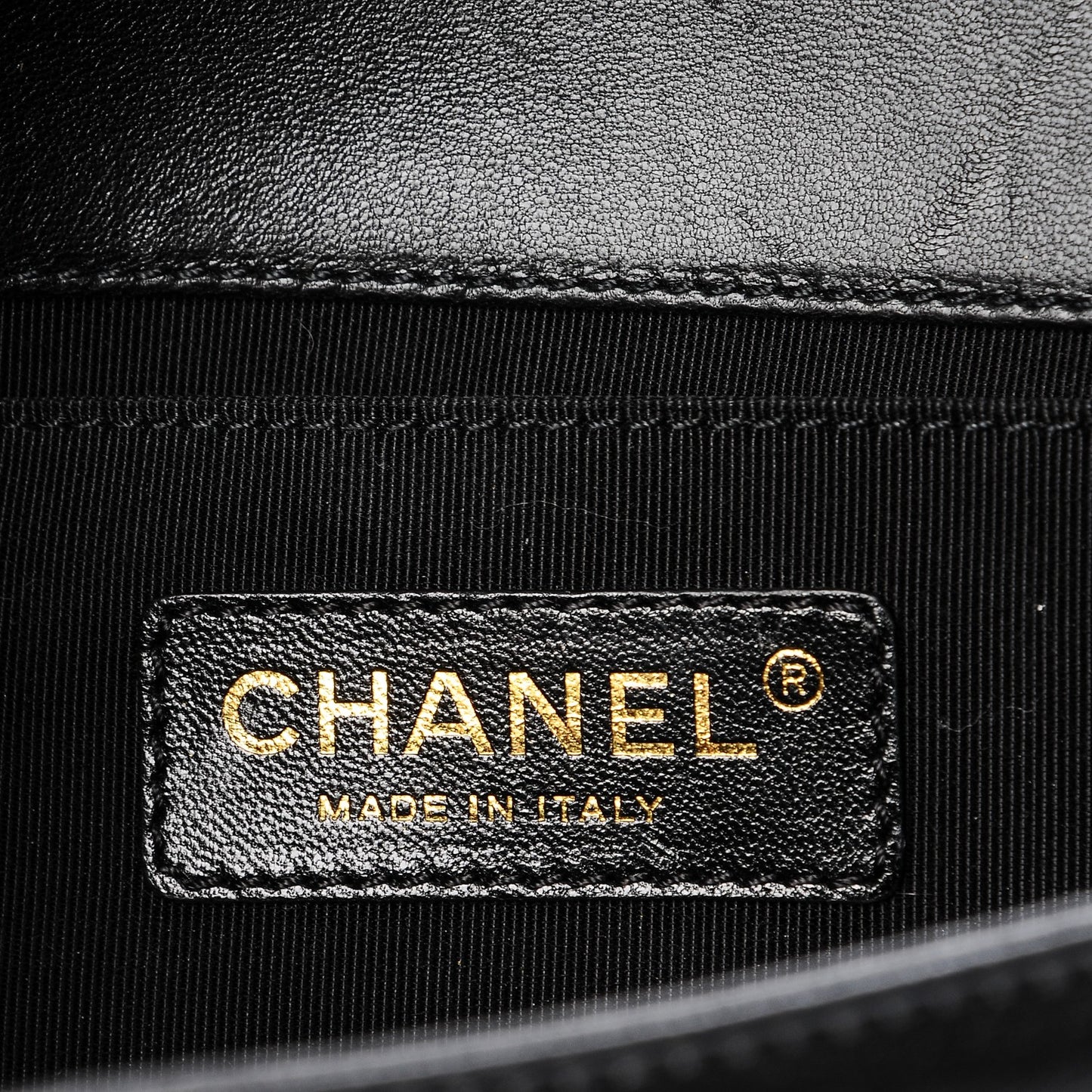 Lambskin Quilted Medium Boy Flap Black