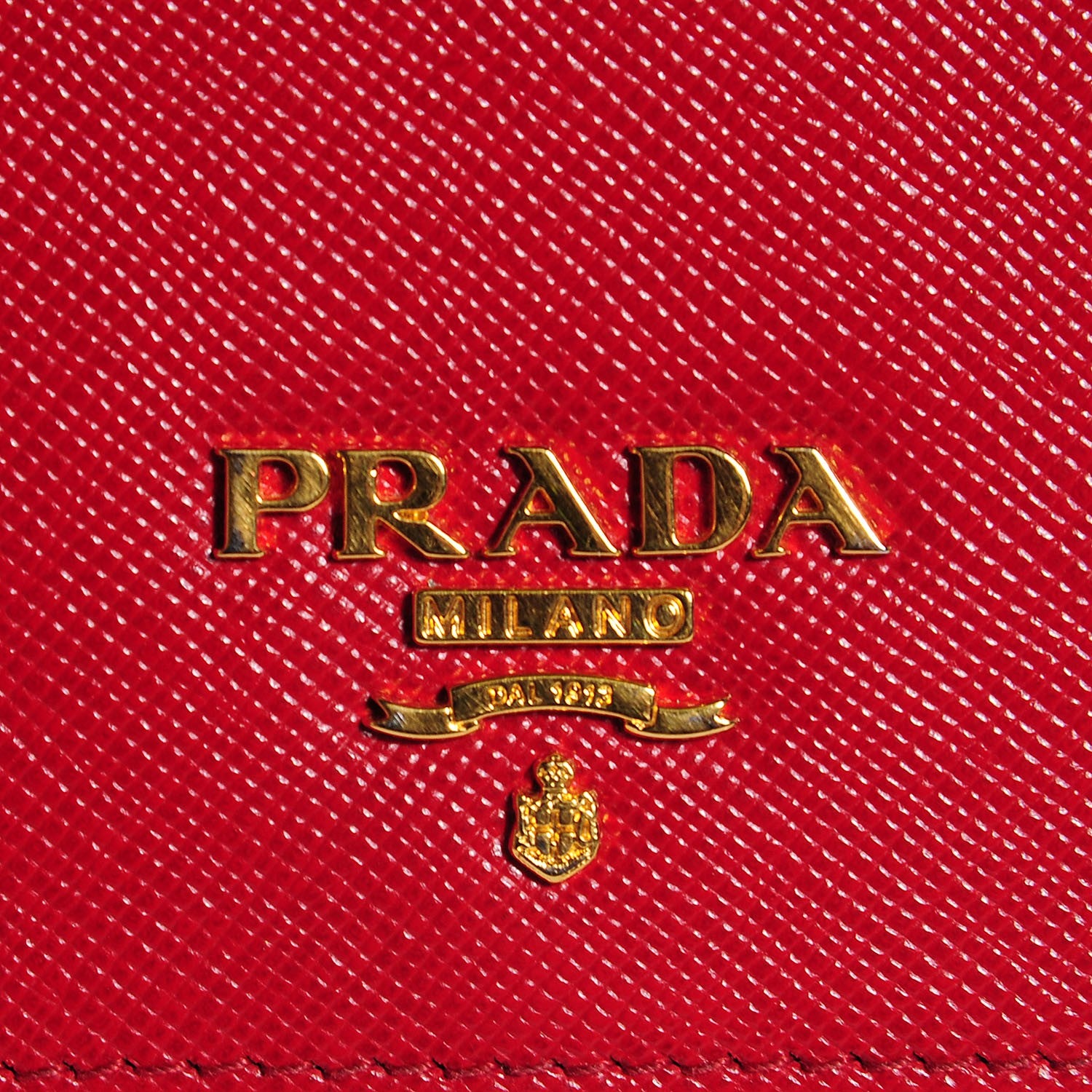 Prada Saffiano Metal Flap Wallet Fuoco 6 of 9