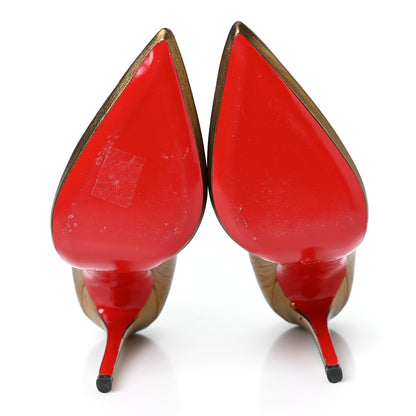 Christian Louboutin Metallic Nappa Pigalle Plato 120 Pumps 38 Gold 5 of 7