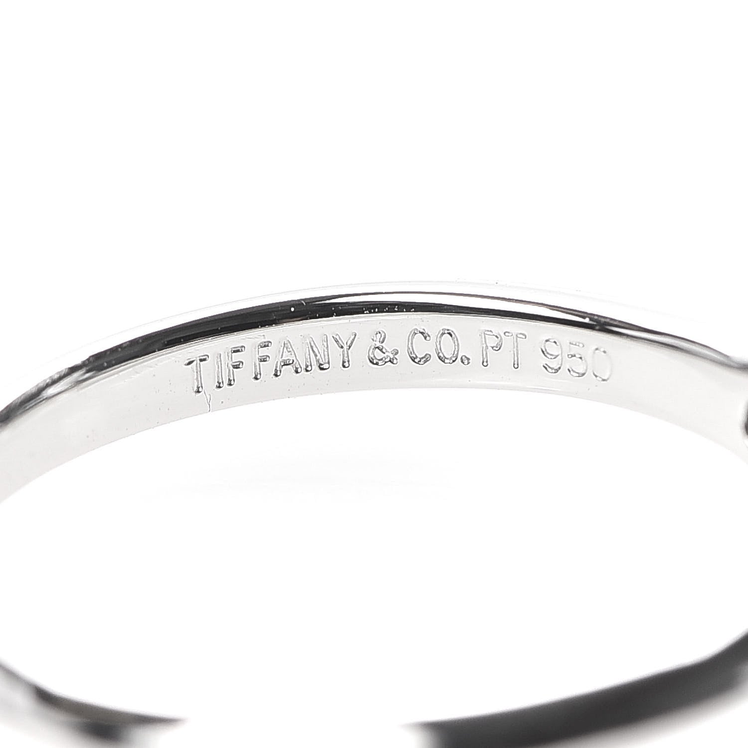 Tiffany Platinum Diamond .19ct Solitaire Engagement Ring 51 5.75 4 of 6