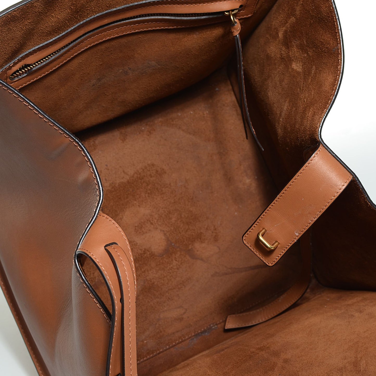 Natural Calfskin Medium Phantom Luggage Tan