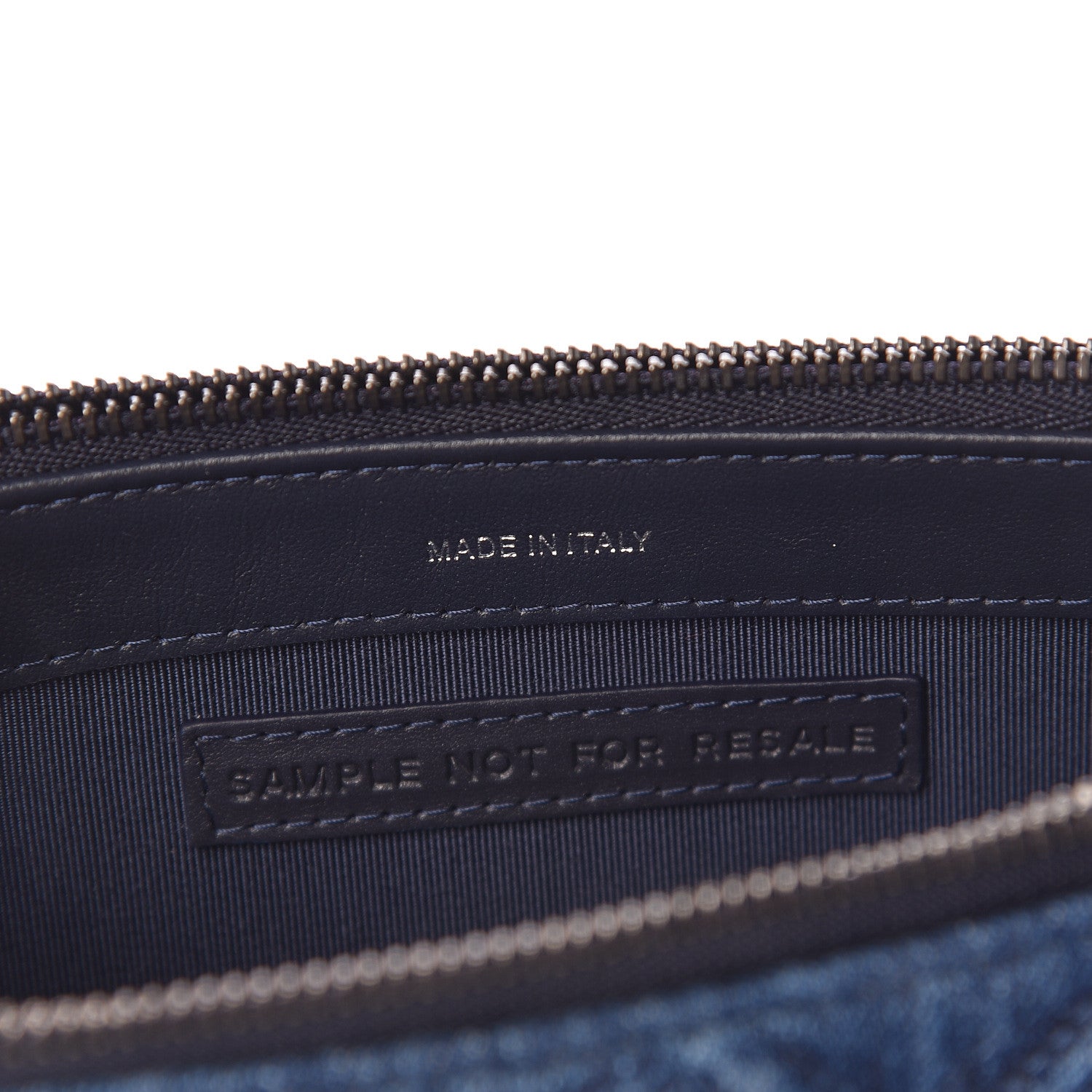 Chanel Denim Calfskin Quilted Small Gabrielle Clutch With Chain Blue 8 of 11