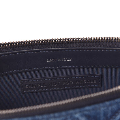 Chanel Denim Calfskin Quilted Small Gabrielle Clutch With Chain Blue 8 of 11