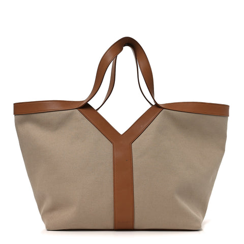 Canvas Calfskin Y Tote Desert Dust Brick