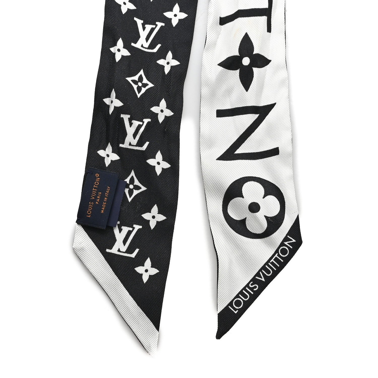 Louis Vuitton Silk Monogram Infinity BB Bandeau White Black 2 of 4