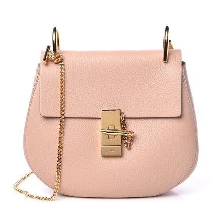 Chloe Grained Lambskin Medium Drew Shoulder Bag Cement Pink 1 of 7