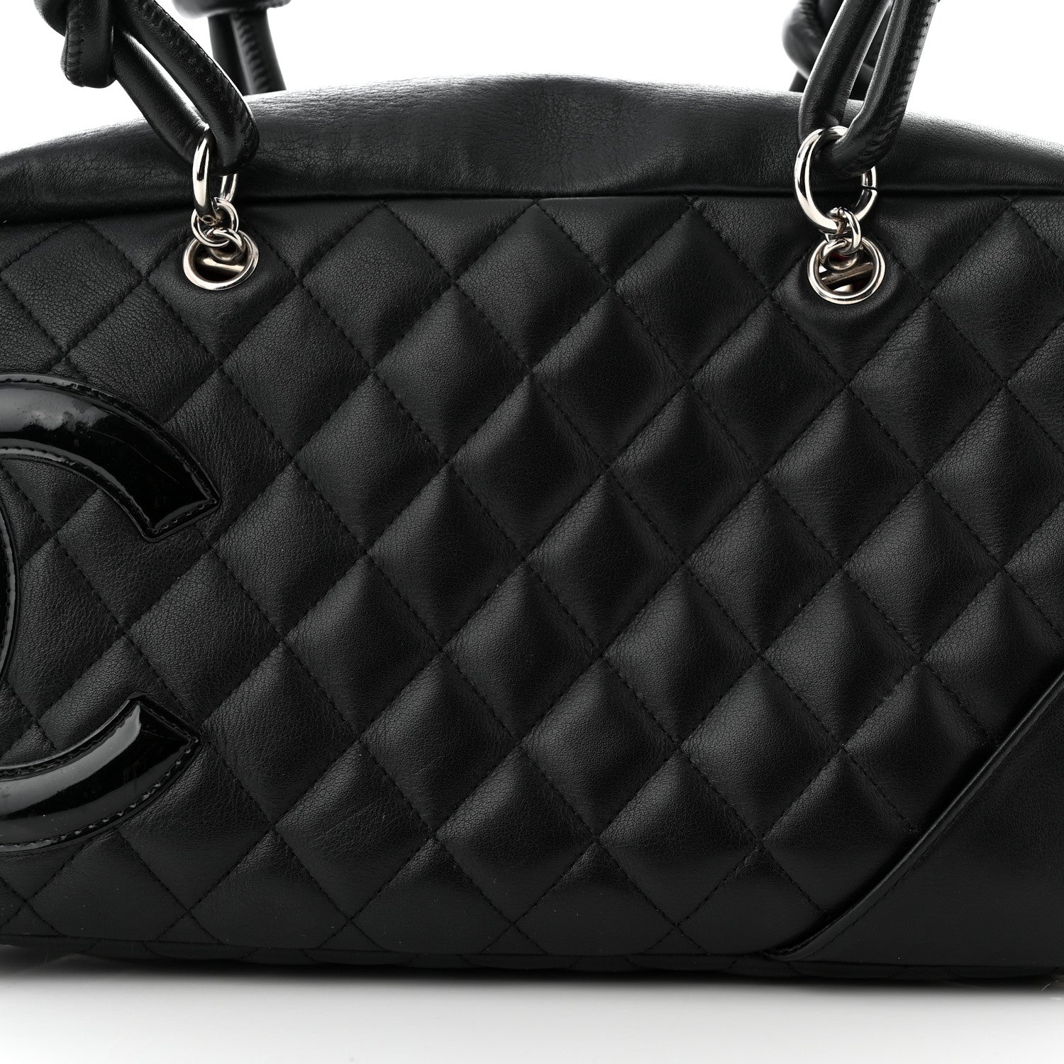 Chanel Calfskin Quilted Large Cambon Bowler Black 8 of 12