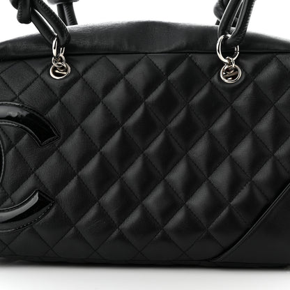 Chanel Calfskin Quilted Large Cambon Bowler Black 8 of 12
