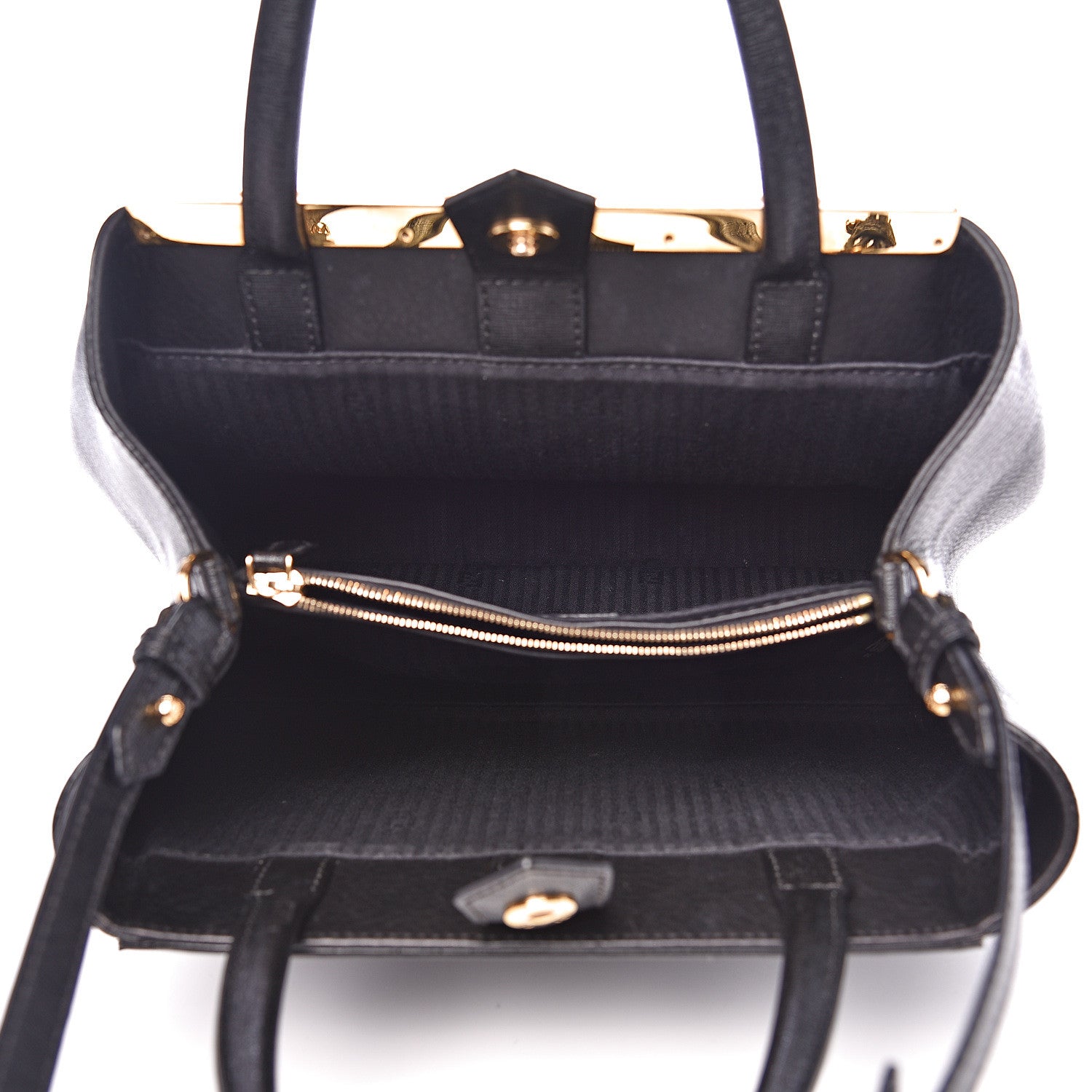Fendi Vitello Elite Petite 2Jours Tote Black 4 of 9