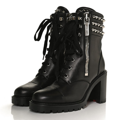 Christian Louboutin Calfskin Winter Spikes 70 Combat Boots 37 Black 3 of 10