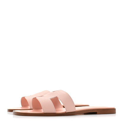 Hermes Epsom Oran Sandals 40 Rose Pale 3 of 9