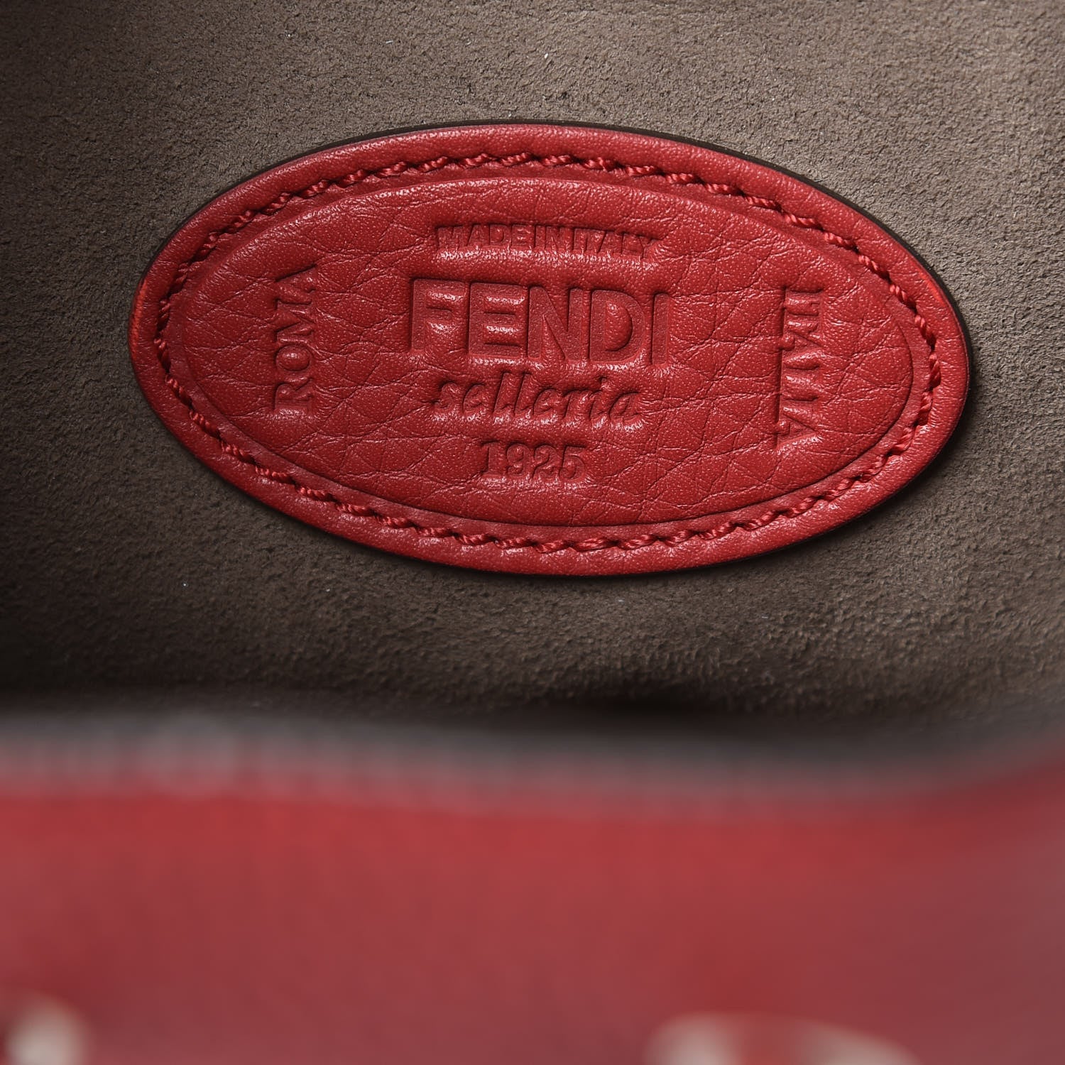 Fendi Cuoio Romano Selleria F is Fendi Grande Mon Tresor Pocket Bucket Bag Rosso 6 of 7