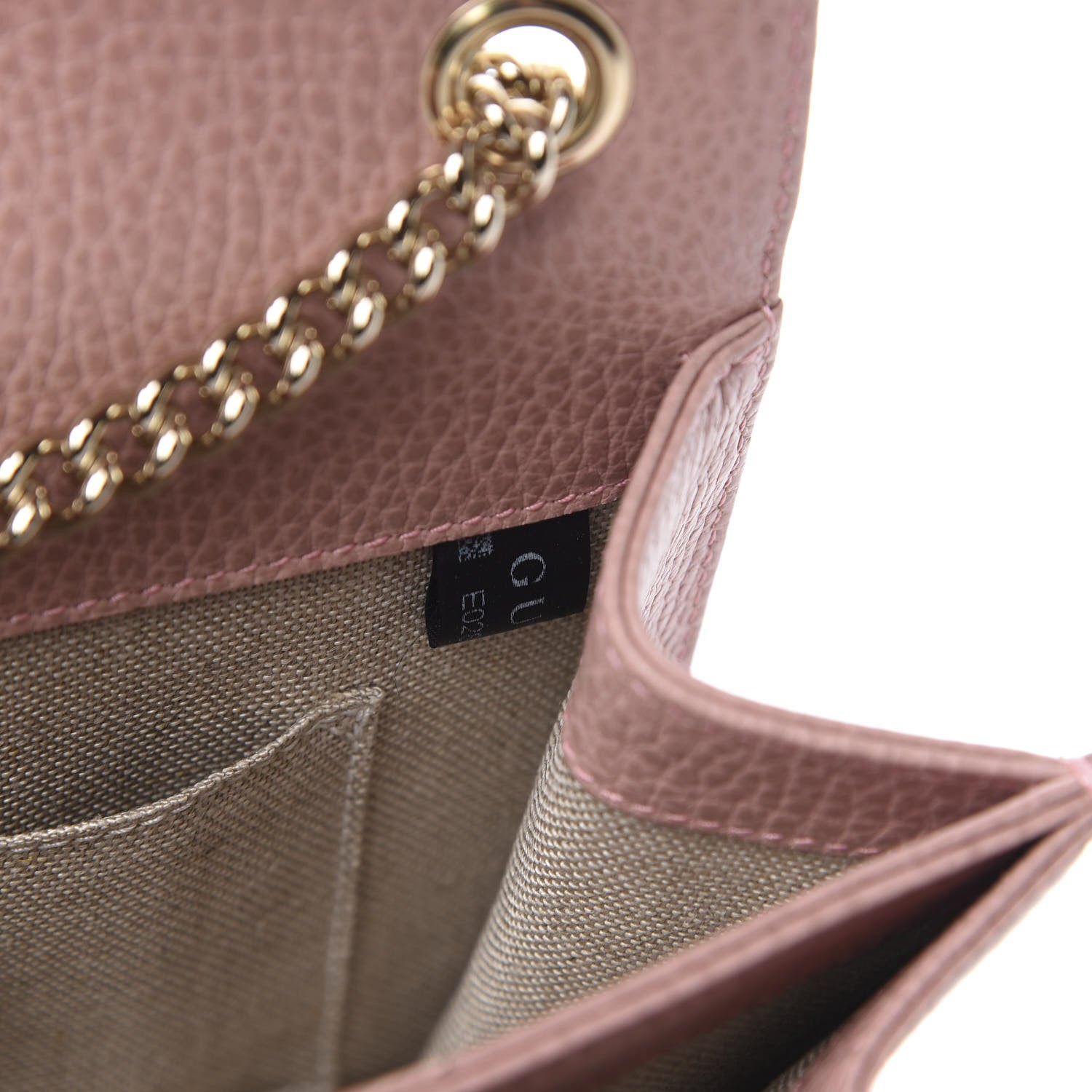 Gucci Dollar Calfskin Small Interlocking G Shoulder Bag Soft Pink 7 of 10