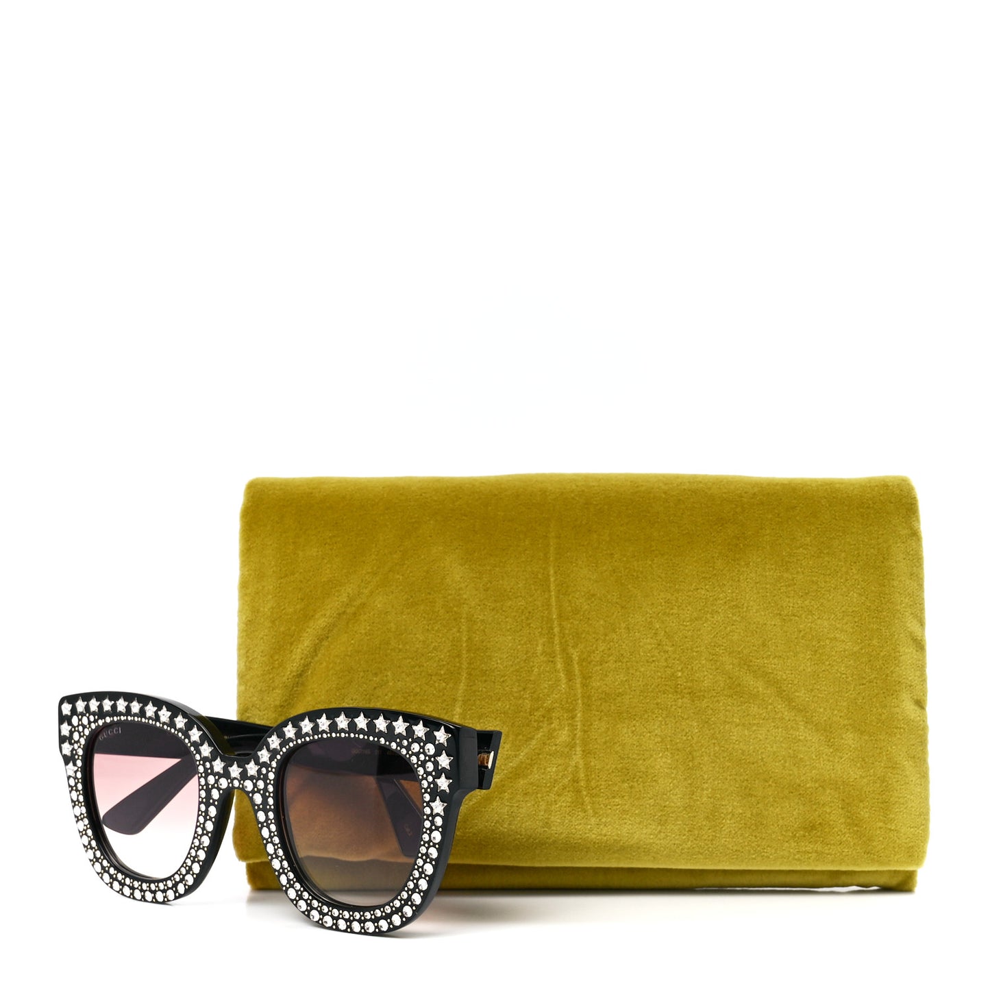 Acetate Stars Cat Eye Sunglasses GG0116S Black
