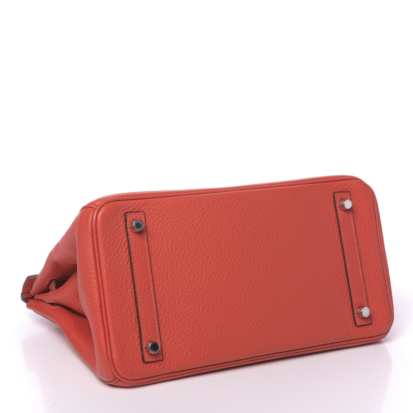 Taurillon Clemence Birkin 30 Rouge Pivoine