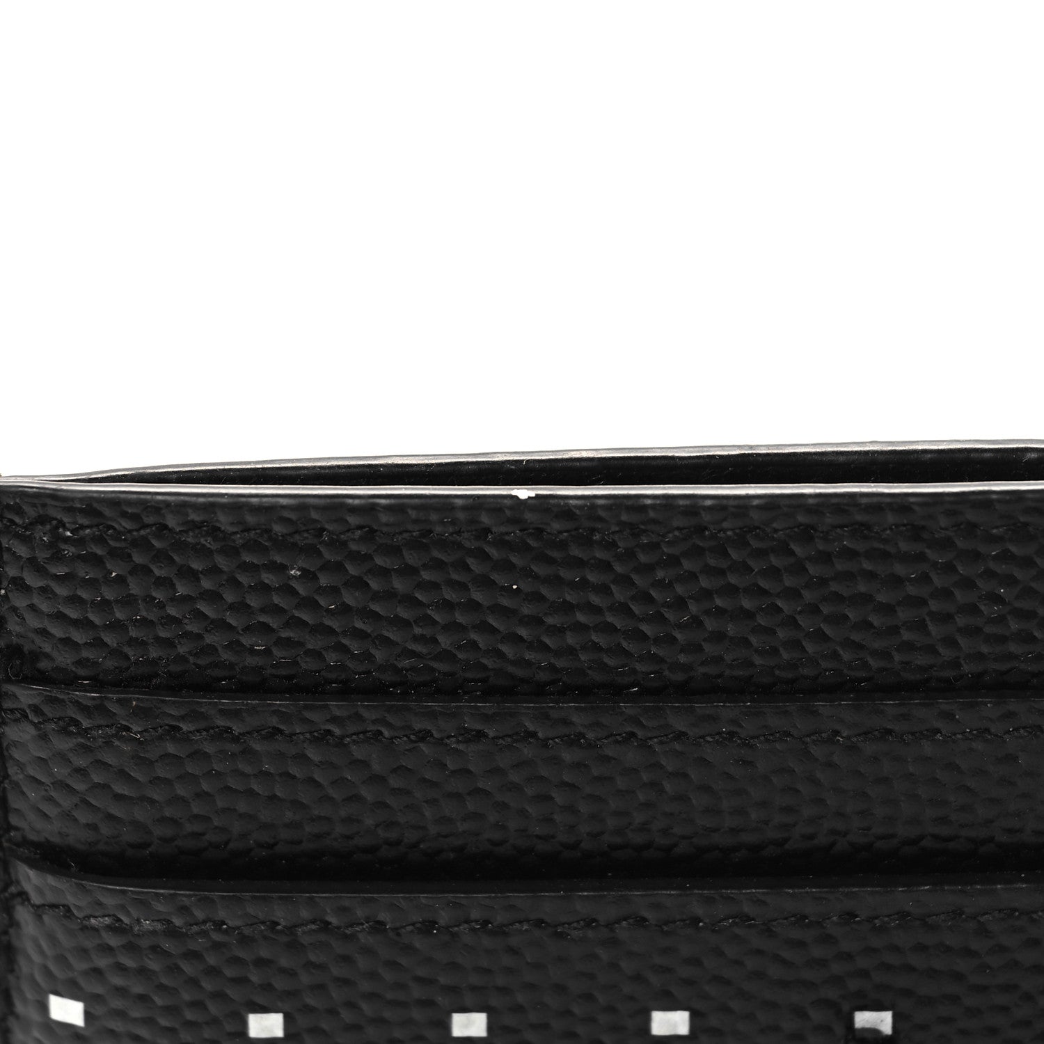 Saint Laurent Grain De Poudre Geo Print Monogram Credit Card Case Black White 8 of 8